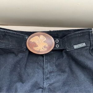 Watch LA Black High Rise Flare Jeans with Eagle Buckle